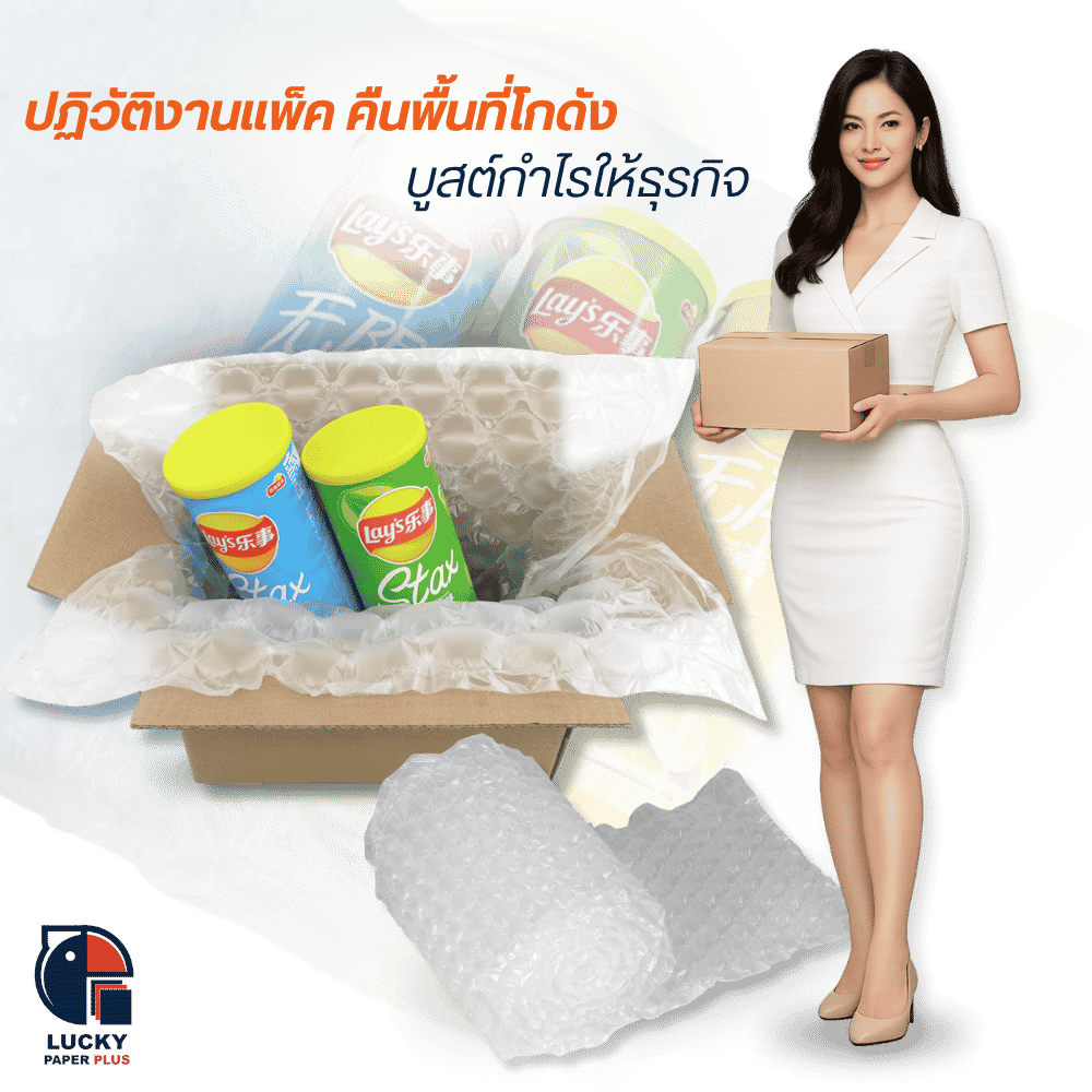 เปลี่ยนม้วนบับเบิ้ลเป็นฟิล์มแบนเรียบ คืนพื้นที่จัดเก็บ